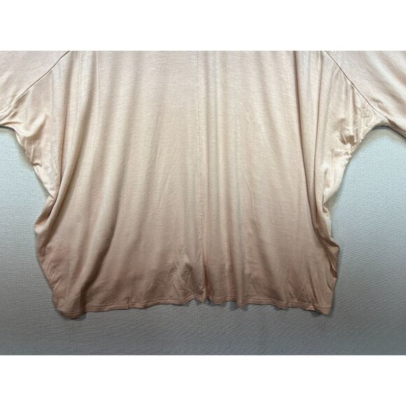 Shop Basic USA Womens Dolman Sleeve Round Neck Rayon Blouse Size L Beige Stretch - Picture 12 of 12